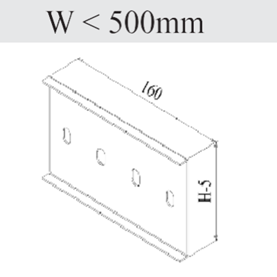 Nối máng cáp W < 500mm